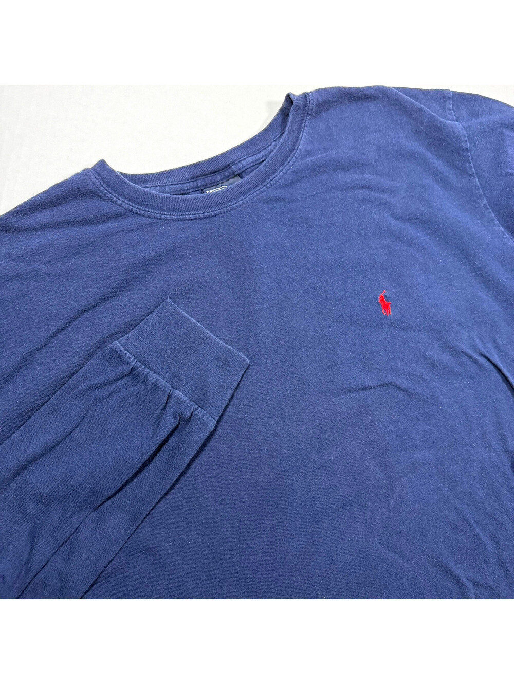 Polo Ralph Lauren Men's Blue Long Sleeve Crew Neck Logo Knit T-Shirt XL